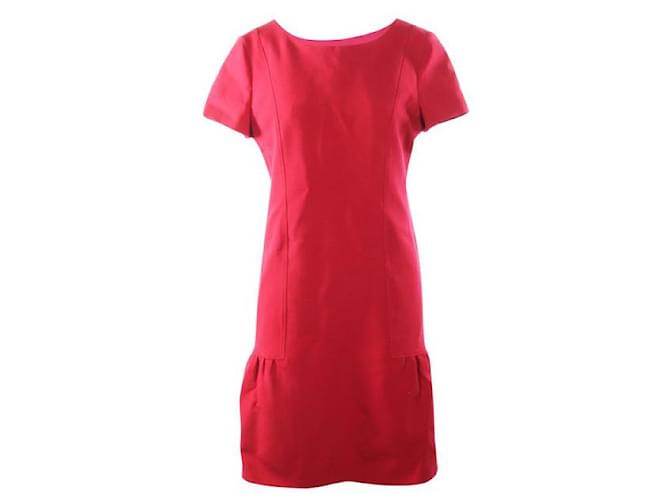 Alberta Ferretti Red Flare Dress Wool  ref.1286562