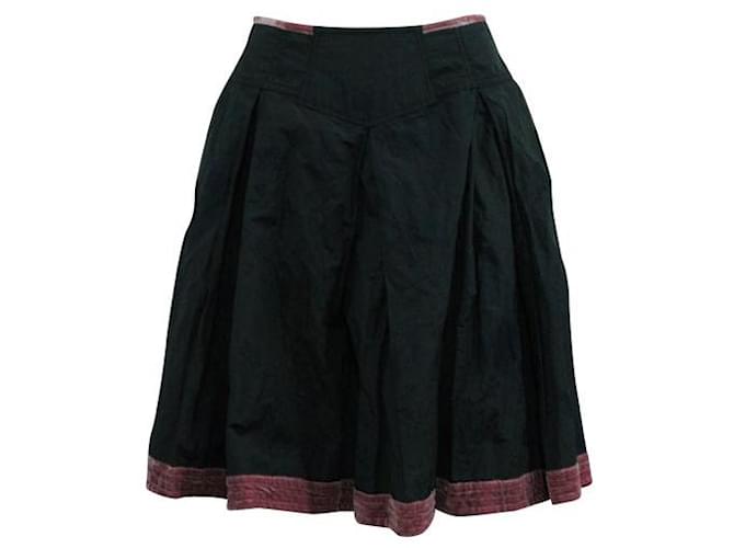 Autre Marque CONTEMPORARY DESIGNER Dark Grey Skirt with Pink Velvet Fabric Cotton Polyamide  ref.1286567