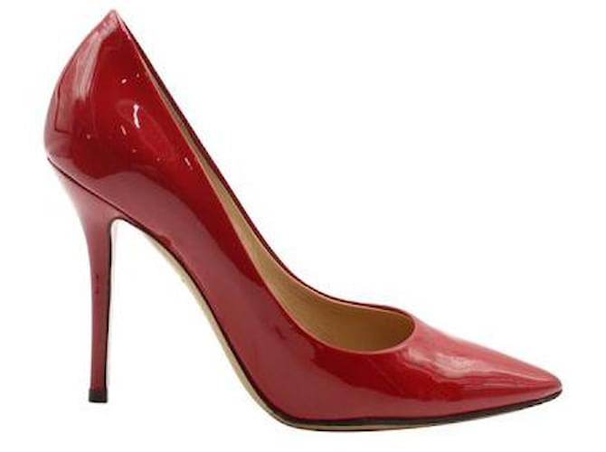 Salvatore Ferragamo Red Pointed Toe Patent Leather Heels  ref.1286627