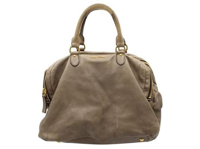 Miu Miu Light Brown Tote/ Shoulder Bag with Four Compartments Leather  ref.1286636