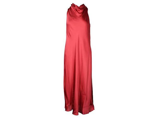 Autre Marque Contemporary Designer Red Silk Maxi Dress  ref.1286640