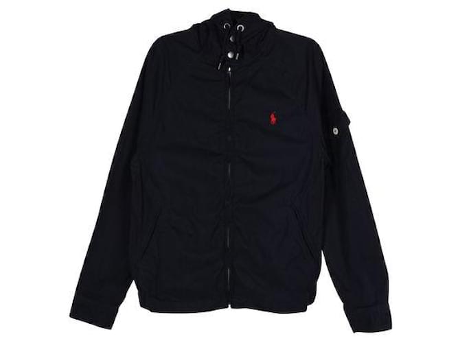 Autre Marque Contemporary Designer Navy Blue Rain Jacket With Hood Cotton  ref.1286656