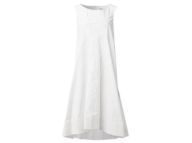 Autre Marque Zeitgenössisches Designer-Popeline-Kleid in Weiß Baumwolle  ref.1286662