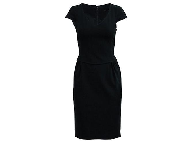 Hugo Boss Short Sleeve Little Black Dress Wool  ref.1286694