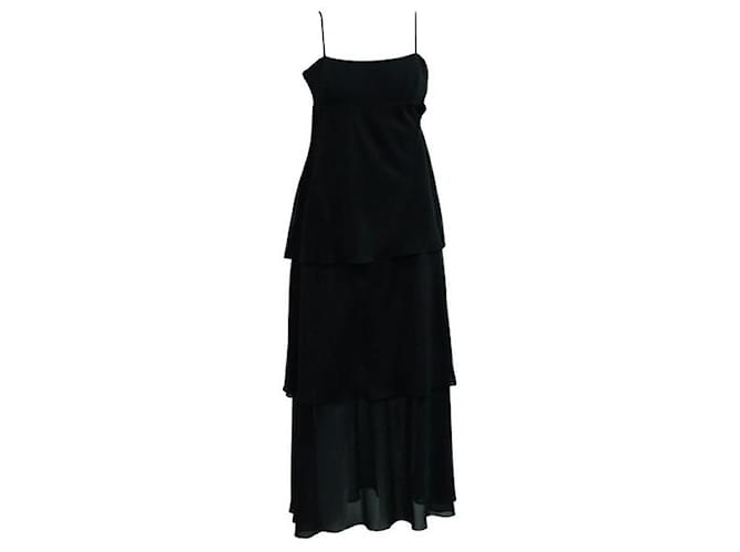 Autre Marque Vestido elegante preto de designer contemporâneo Poliéster  ref.1286695