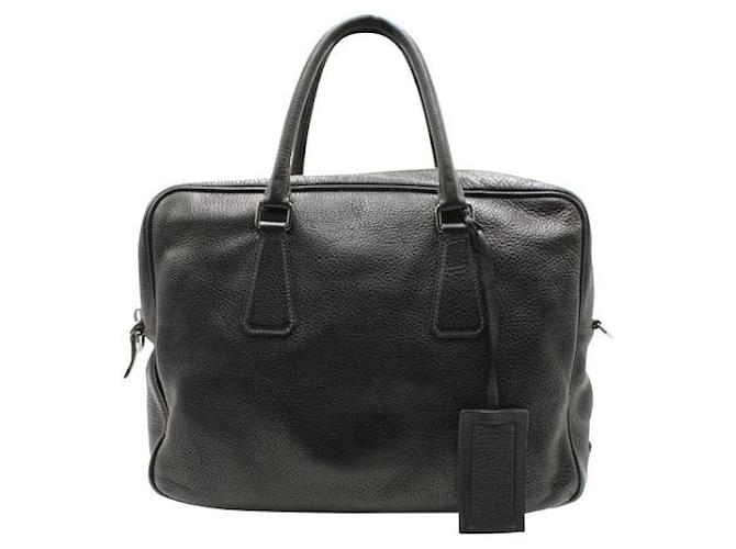 Prada Black Leather Travel Briefcase  ref.1286710