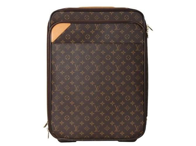 Louis Vuitton Koffer Pegase 55 In Monogrammleinwand Braun Polyester  ref.1286711
