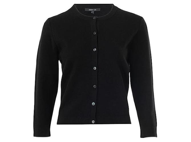 Autre Marque Contemporary Designer Structured Cardigan Black Suede Silk Cashmere  ref.1286835