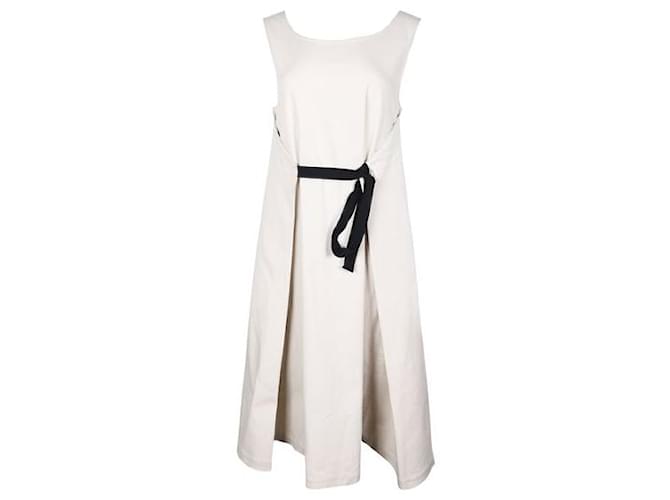 Autre Marque Contemporary Designer A-Line Beige Dress Cotton Elastane  ref.1286861