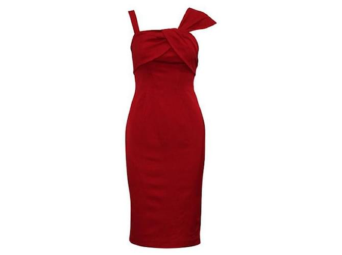 Autre Marque Contemporary Designer Red Alma Shift Dress Viscose Elastane Acetate  ref.1286866