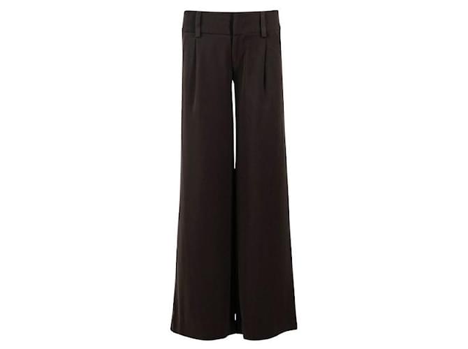Alice + Olivia Wide Leg Tapered Trousers Brown  ref.1286876