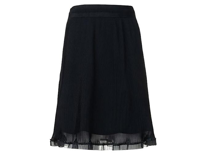 Autre Marque Contemporary Designer Pleated Black Skirt Polyester  ref.1286893