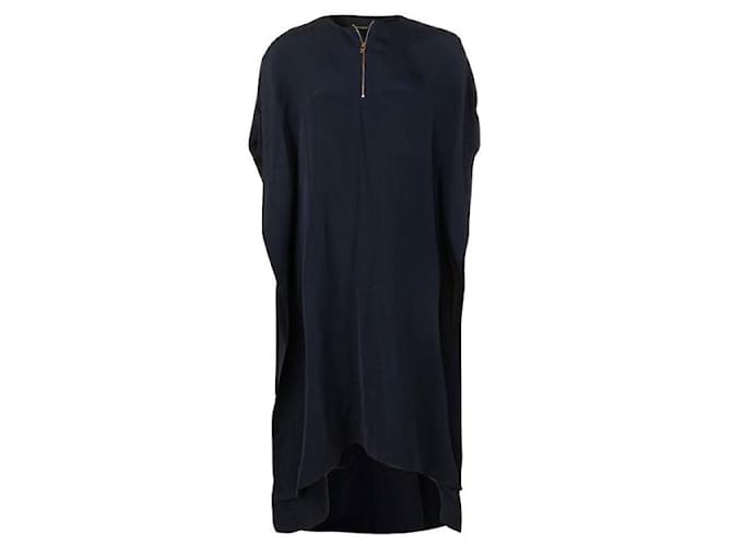 Autre Marque Contemporary Designer Silk Caftan Dress Navy blue  ref.1286897