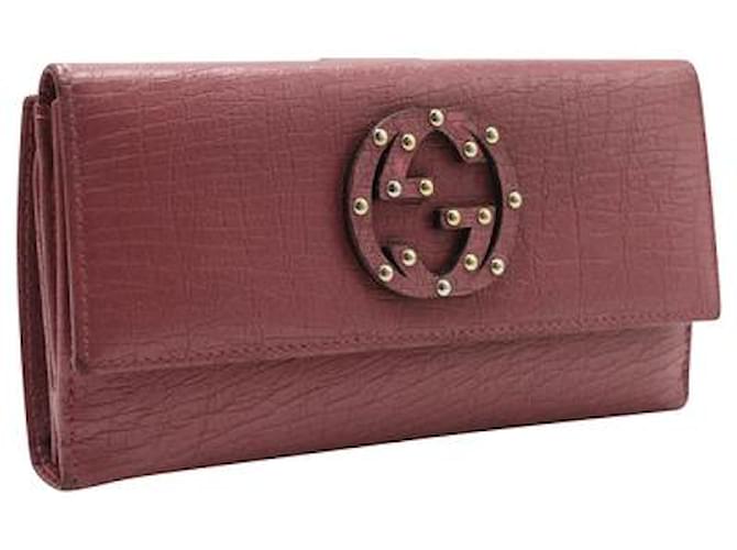 Gucci Pink Blondie Interlocking G Logo Continental Wallet Leather  ref.1286936