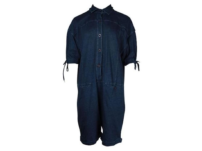 Autre Marque Contemporary Designer Dark Blue Loose Fitting Romper Cotton  ref.1286996