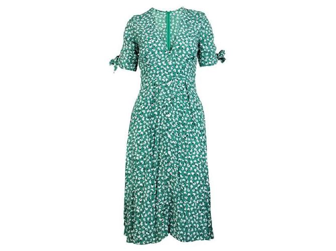 Autre Marque Contemporary Designer Floral Long Dress Green Rayon  ref.1287091