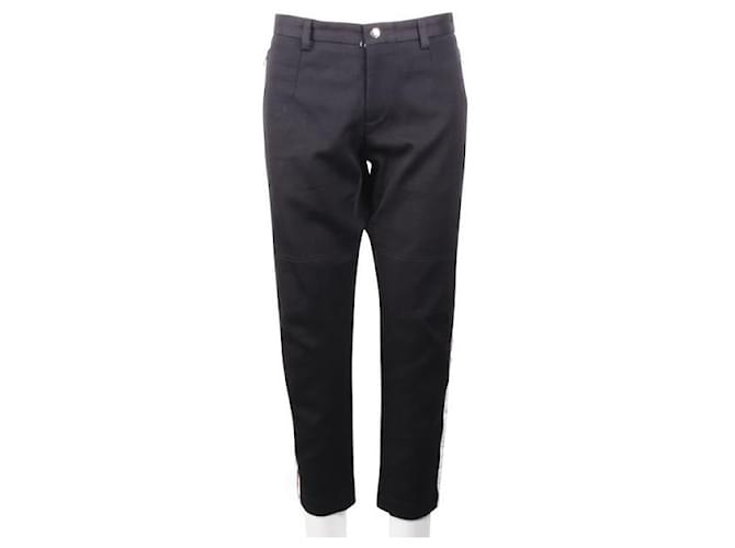 DOLCE & GABBANA Pantalon noir avec bandes Coton Elasthane  ref.1287126