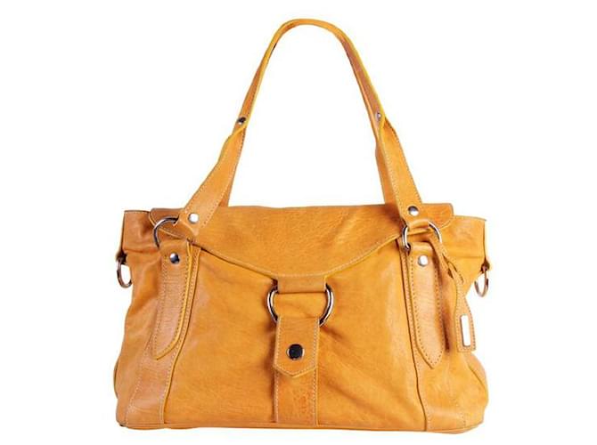 MIU MIU Yellow Leather Shoulder Bag  ref.1287161