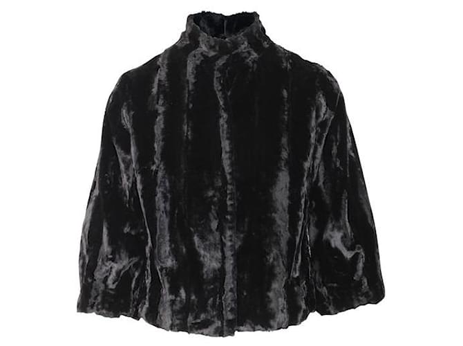 Autre Marque CONTEMPORARY DESIGNER Black Faux Fur Blazer  ref.1287165