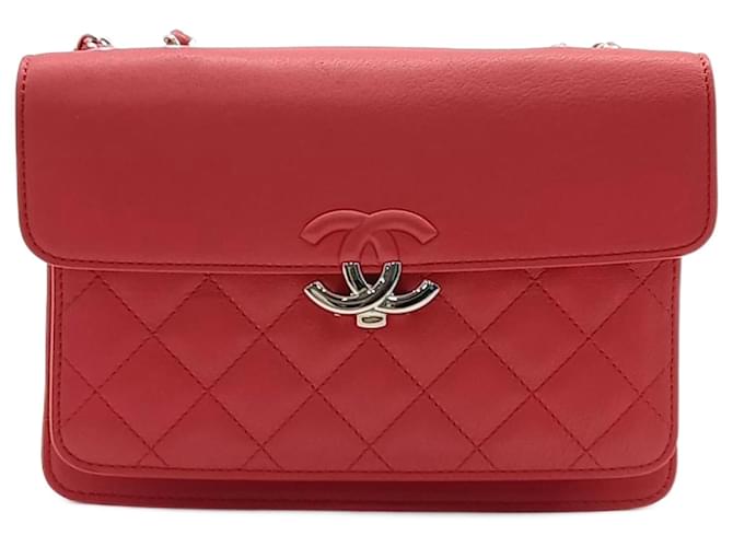 Chanel Flap Chain Shoulder Bag A98646 Red  ref.1287195