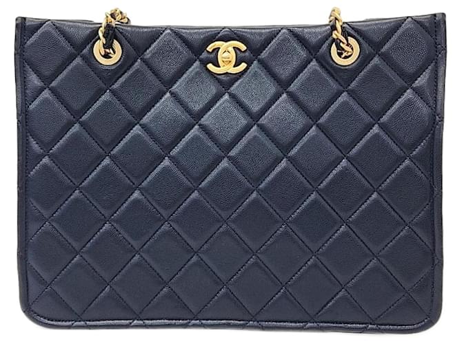 Chanel  Caviar Shoulder Bag Navy blue  ref.1287196