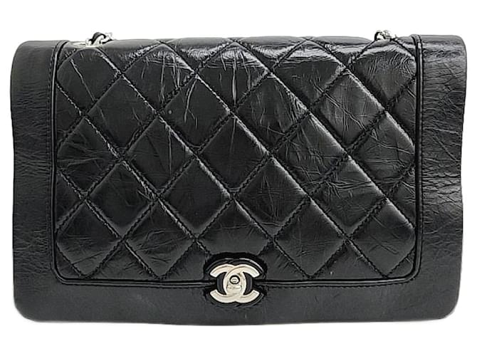 Chanel Vintage Chain Shoulder Bag Black  ref.1287223