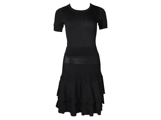 Maje Black Knit Dress Viscose Polyamide  ref.1287254