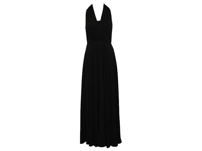 Autre Marque Contemporary Designer Black Strapless Evening Maxi Dress Polyester  ref.1287259
