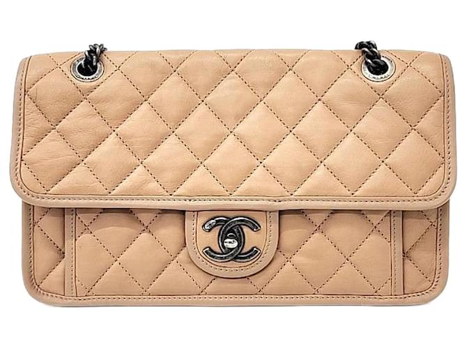 Chanel  Flap Chain Bag Beige  ref.1287277