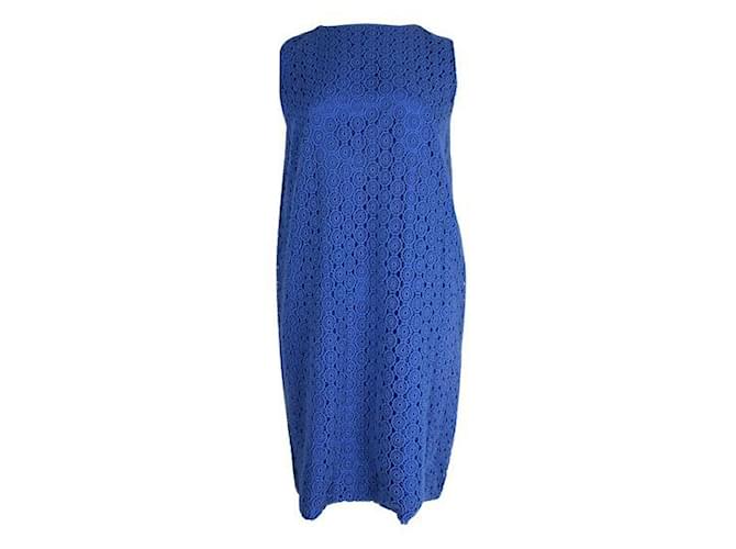 Diane Von Furstenberg Pervenche Zihna Crochet Dentelle Coton Lyocell Bleu  ref.1287283