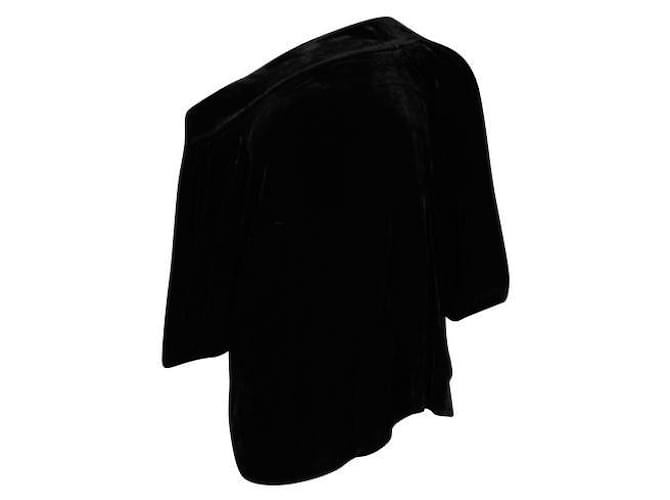 Autre Marque Contemporary Designer Black Velvet Off The Shoulder Top  ref.1287291
