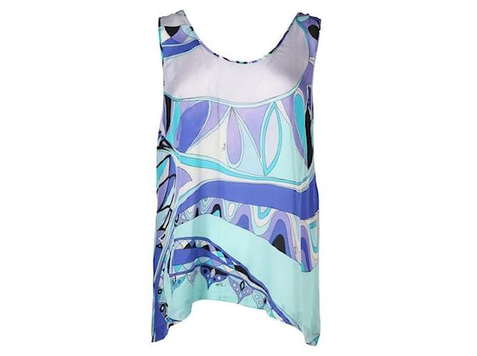 Emilio Pucci Silk Patterned Sleeveless Top Multiple colors  ref.1287294