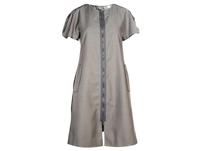 Autre Marque CONTEMPORARY DESIGNER Grey Dress With Zip Viscose  ref.1287301