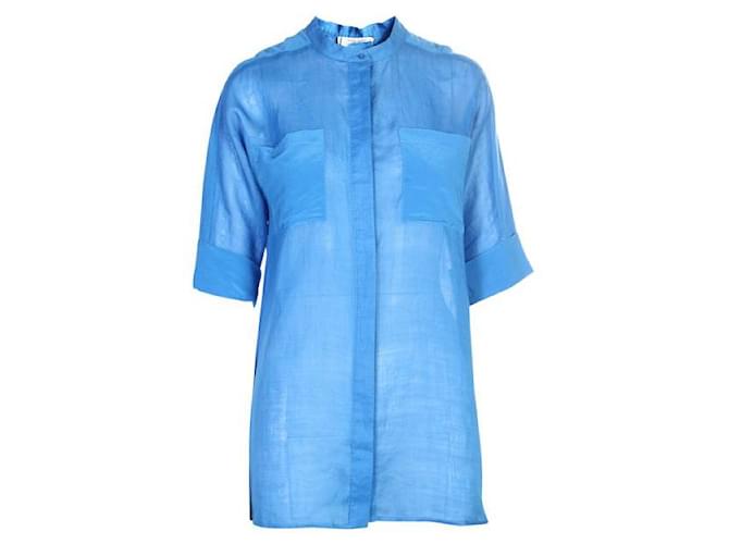 Autre Marque CONTEMPORARY DESIGNER Blue Shirt Silk Ceramic  ref.1287311