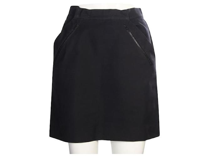 CHLOÉ Black Skirt Cotton Polyester  ref.1287356