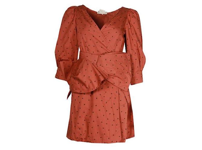 Chloé Burnt Orange Mini Dress Cotton  ref.1287438