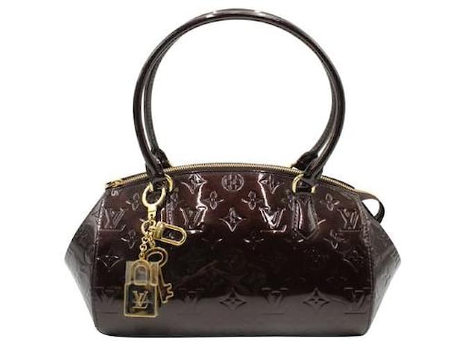 Louis Vuitton Amarante Monogram Vernis Sherwood PM Bag Dark red Leather  ref.1287455