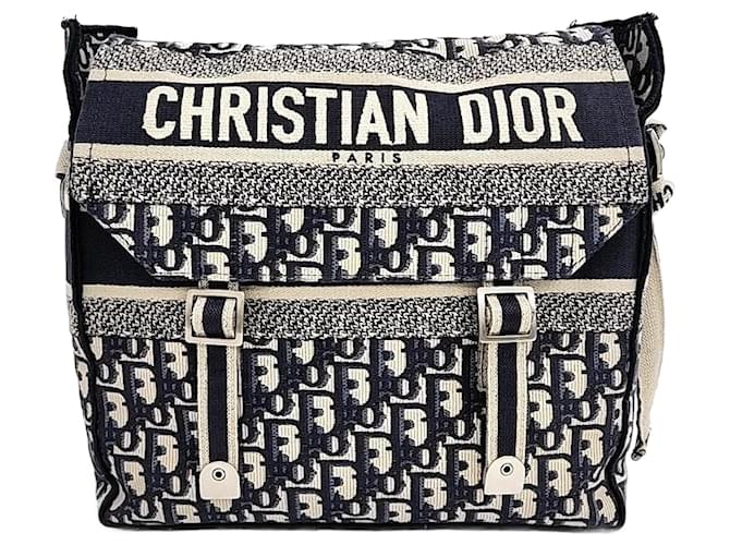 Dior Oblique Diorcamp Messenger Bag Navy blue  ref.1287484