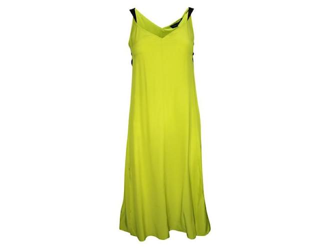 Autre Marque Vestido Colette Slip de designer contemporâneo verde limão Seda  ref.1287490