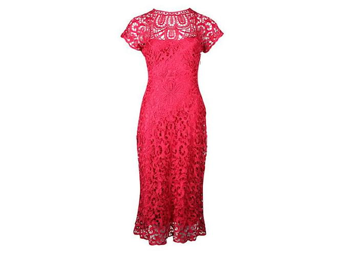 Temperley London Pink Lace Dress Viscose  ref.1287492