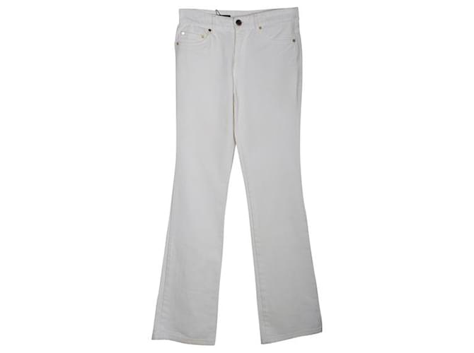 Pantalon droit Gucci blanc Coton Écru  ref.1287524
