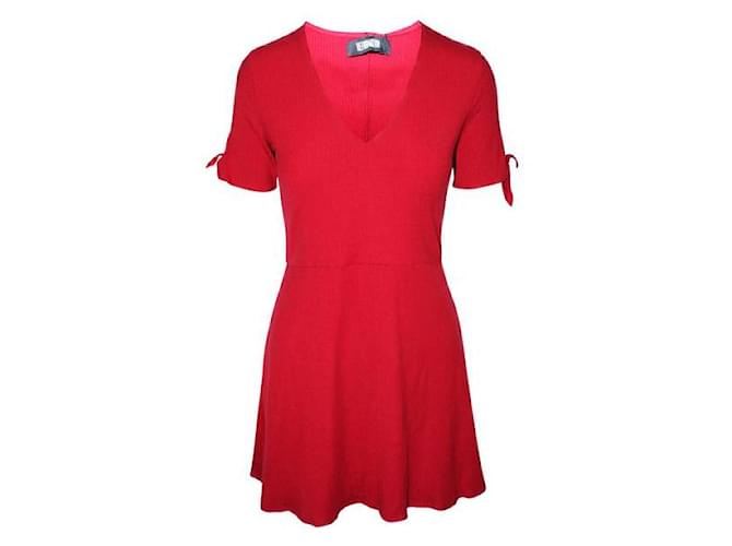 Reformation Red Mini Dress Tencel  ref.1287539
