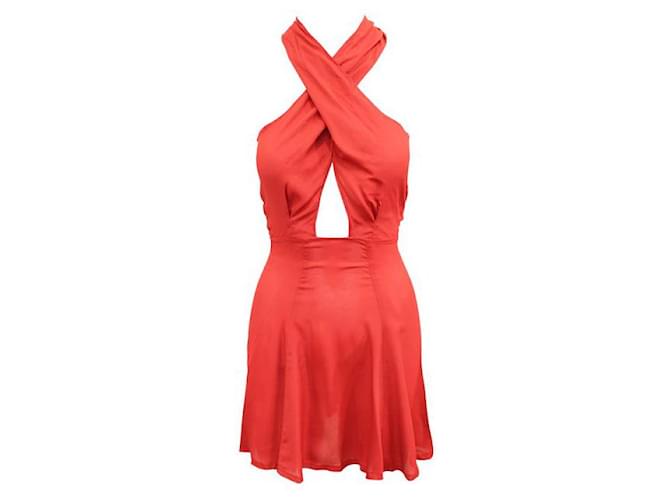 REFORMATION Petite robe rouge avec ouverture sur le devant  ref.1287571