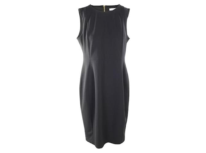 Autre Marque CONTEMPORARY DESIGNER Sleeveless Dress Black Suede Polyester  ref.1287576