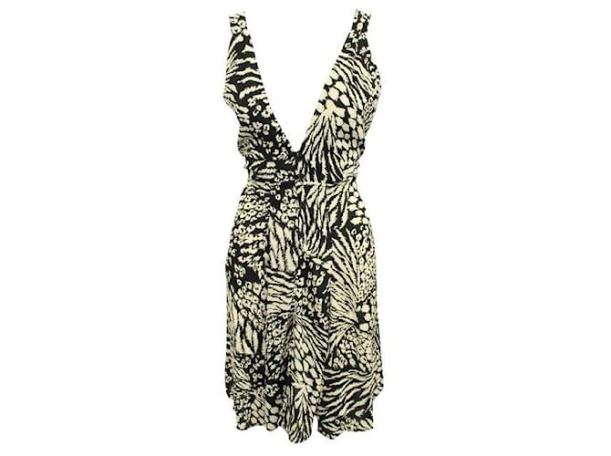 REFORMATION – Mini-Ausgestelltes Kleid mit Print in Schwarz und Weiß  ref.1287588