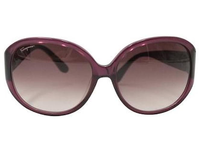 Salvatore Ferragamo Purple Round Sunglasses Acetate  ref.1287639
