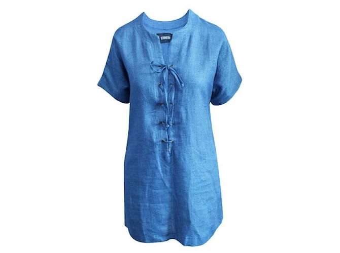 Reformation Mini-robe ample bleue  ref.1287644