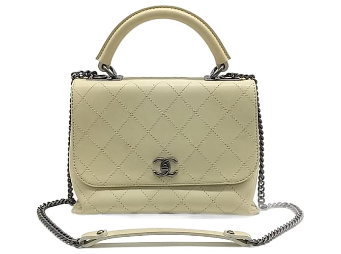 Chanel Tote And Shoulder Bag Cream  ref.1287670