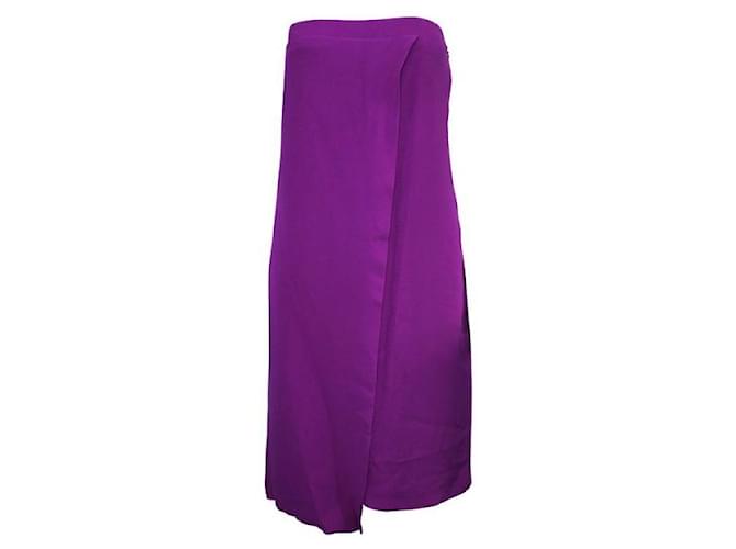 Autre Marque CONTEMPORARY DESIGNER Robe bustier violette Soie Fuschia  ref.1287717