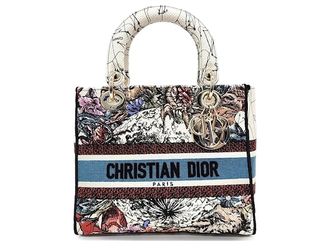 Borsa da donna Dior D-Lite media Multicolore Crudo  ref.1287751